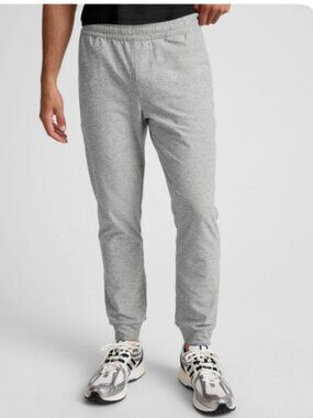 Beyond Yoga Spacedye Freefit Men's Jogger Pants Silver Mist Gray Slim-Fit Sz XL